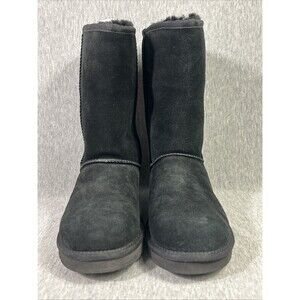 Koolaburra by UGG Koola Short Black Suede Fur Boots Womens Size 10